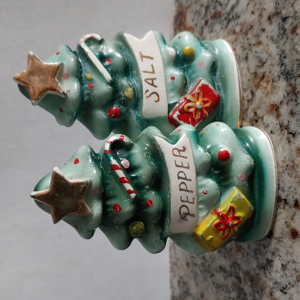 Vintage Japanese Salt & Pepper Christmas Trees